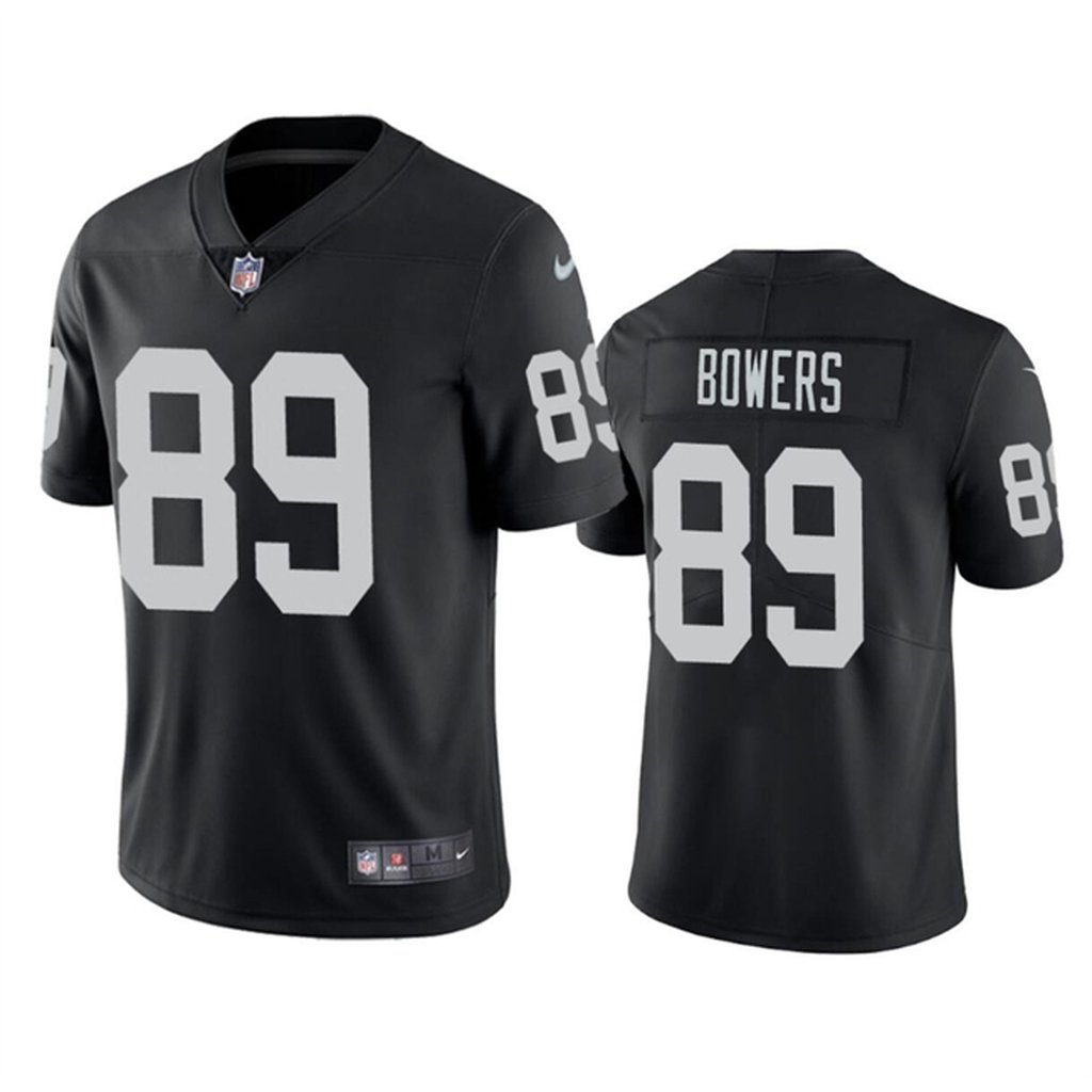 Men’s Las Vegas Raiders #89 Brock Bowers Black 2024 Draft Vapor Stitched Football Jersey