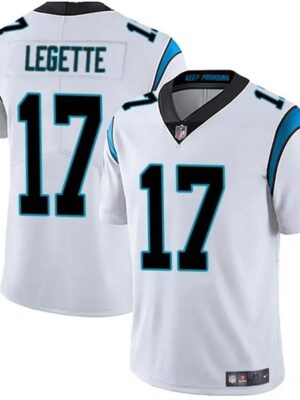 Men's Carolina Panthers #17 Xavier Legette White 2024 Draft Vapor Limited Stitched Football Jersey