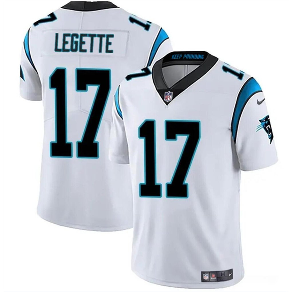 Men’s Carolina Panthers #17 Xavier Legette White 2024 Draft Vapor Limited Stitched Football Jersey