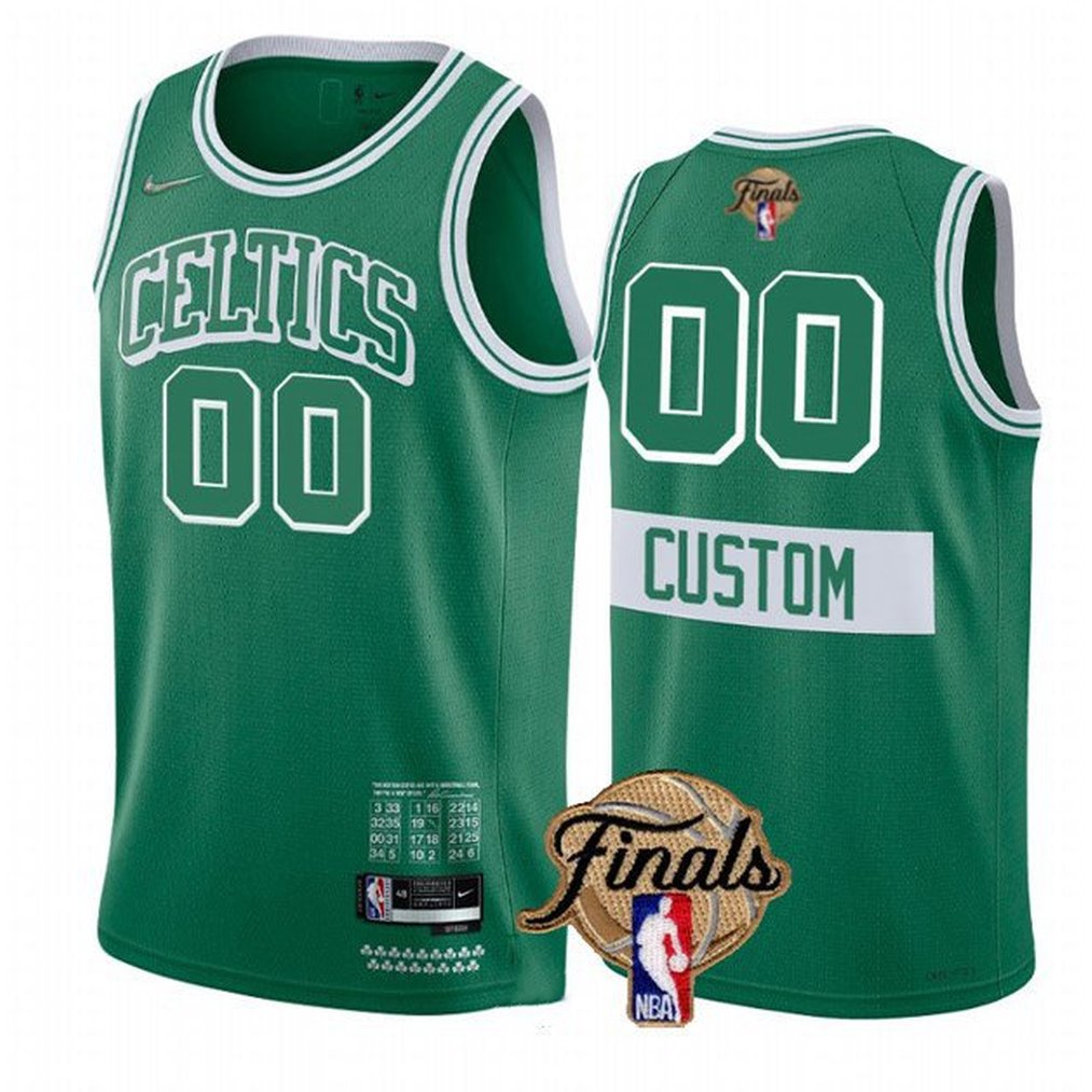 Men’s Boston Celtics Active Player Custom 2022 Green City Edition NBA Finals Stitched Jersey