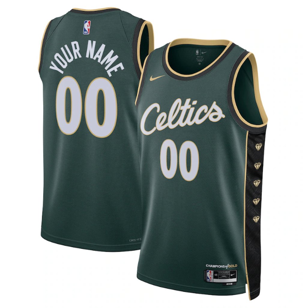 Men’s Boston Celtics Active Player Custom 2022-23 Green City Edition Stitched Basketball Jersey