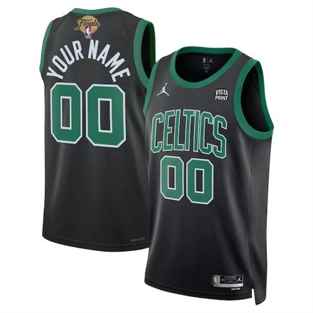 Men’s Boston Celtics Active Player Custom Black 2024 Finals Statement Edition Stitched Basketball Jersey