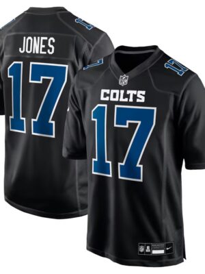 Youth Indianapolis Colts #17 Daniel Jones Nike Carbon Black Fashion Game Jersey