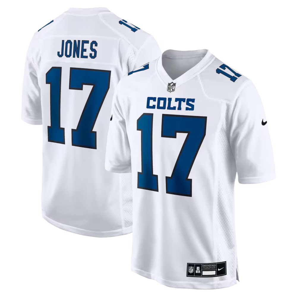 Youth Indianapolis Colts #17 Daniel Jones Nike Tundra White Fashion Game Jersey