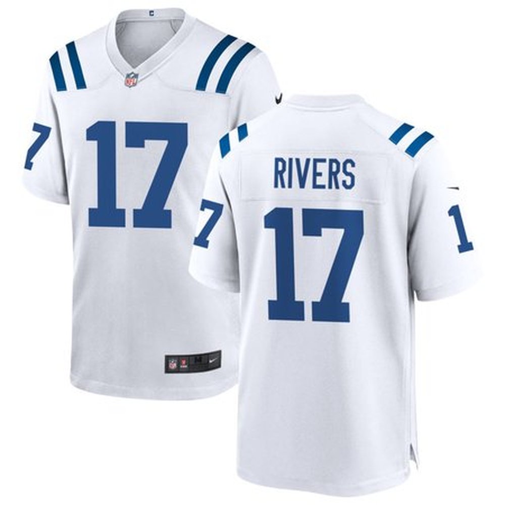 Men’s Indianapolis Colts #17 Philip Rivers Nike White Game Jersey