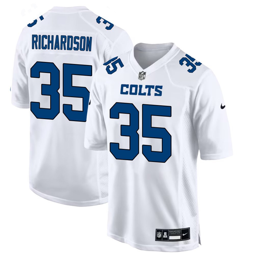 Youth Indianapolis Colts #35 Johnathan Edwards Nike Tundra White Fashion Game Jersey