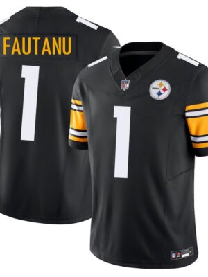 Men's Pittsburgh Steelers Troy Fautanu Black 2024 NFL Draft First Round Pick Player F.U.S.E. Vapor Untouchable Limited Stitched Football Jersey