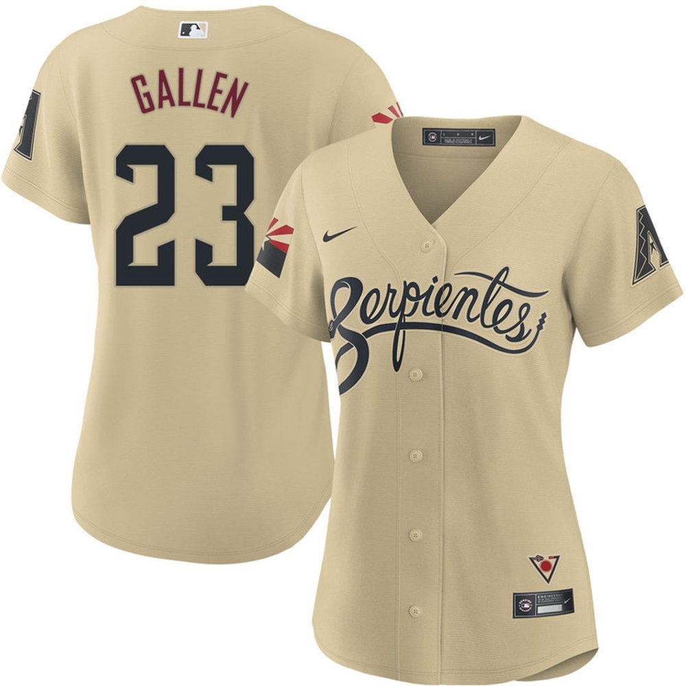 Women’s Arizona Diamondbacks #23 Zac Gallen Cream City Connect Stitched Baseball Jersey
