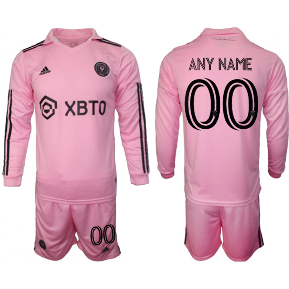 Men’s Inter Miami CF Custom 2023/24 Pink Home Soccer Jersey Suit