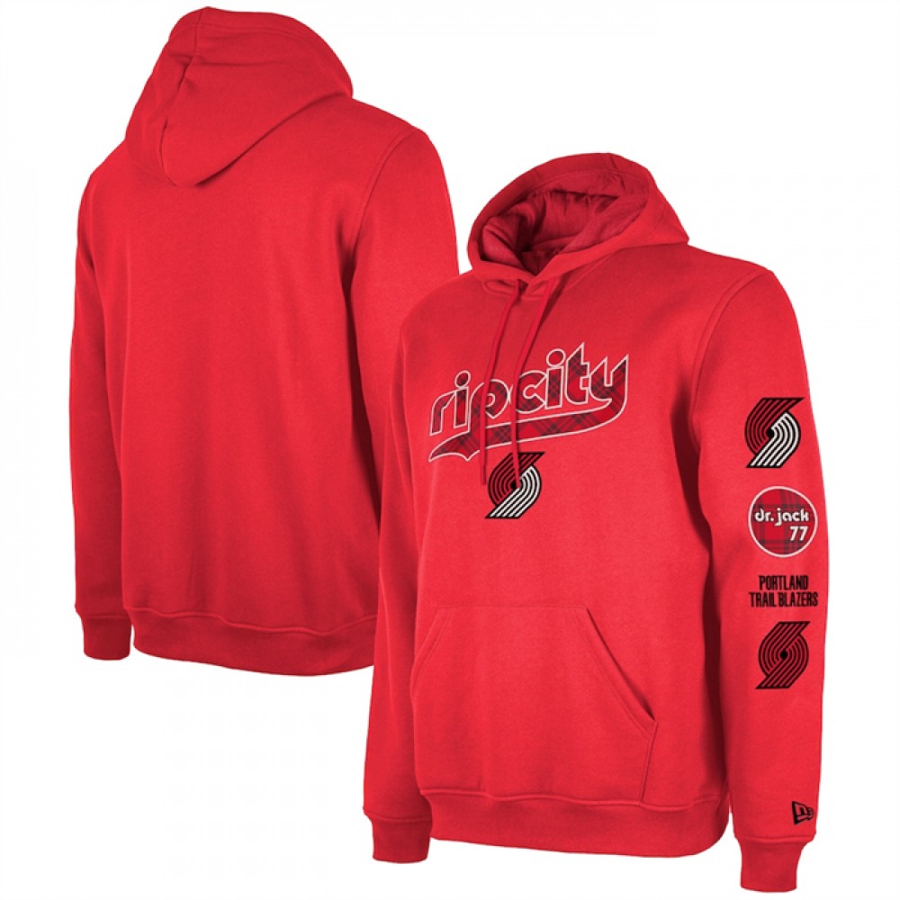 Men’s Portland Trail Blazers Red 2023/24 City Edition Pullover Hoodie