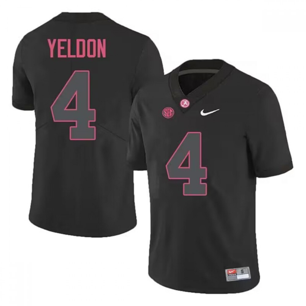 Men’s Alabama Crimson Tide #4 T.J. Yeldon Black Stitched Football Jersey