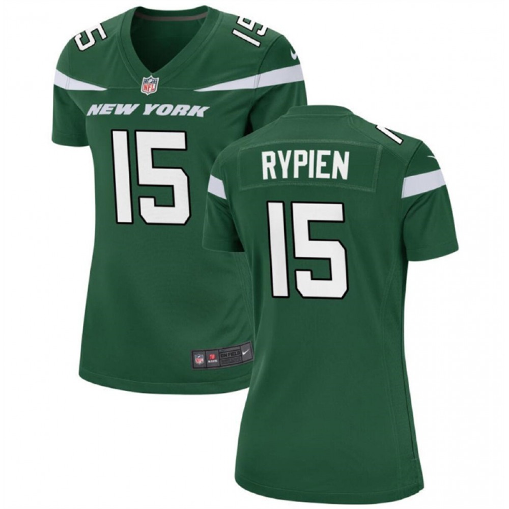 Women’s New York Jets #15 Brett Rypien Green Stitched Football Jersey(Run Small)