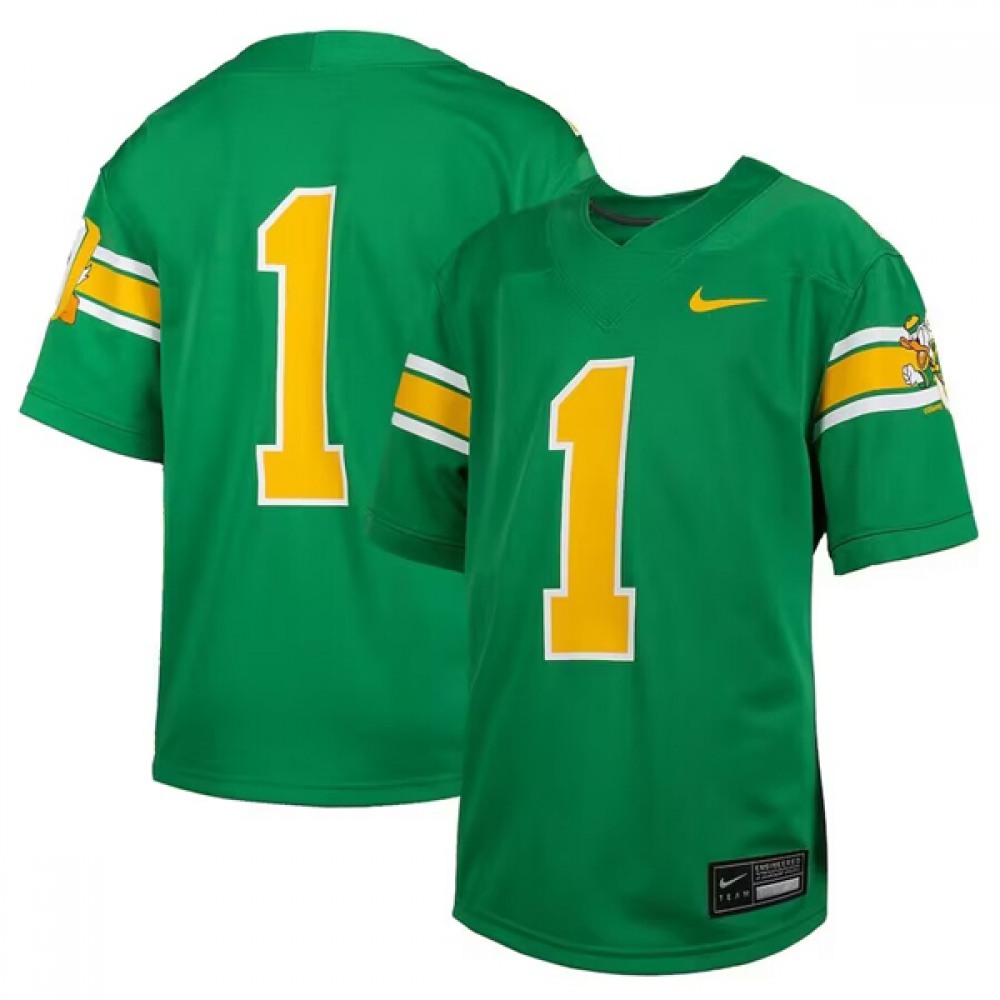 Men’s Oregon Ducks #1 Green Stitched Jersey