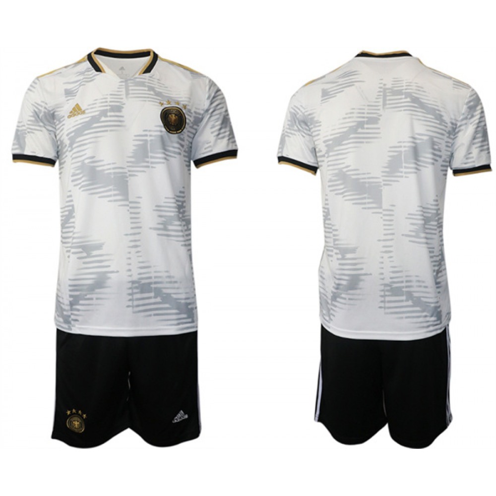 Men’s Germany Custom White 2022 FIFA World Cup Home Soccer Jersey Suit