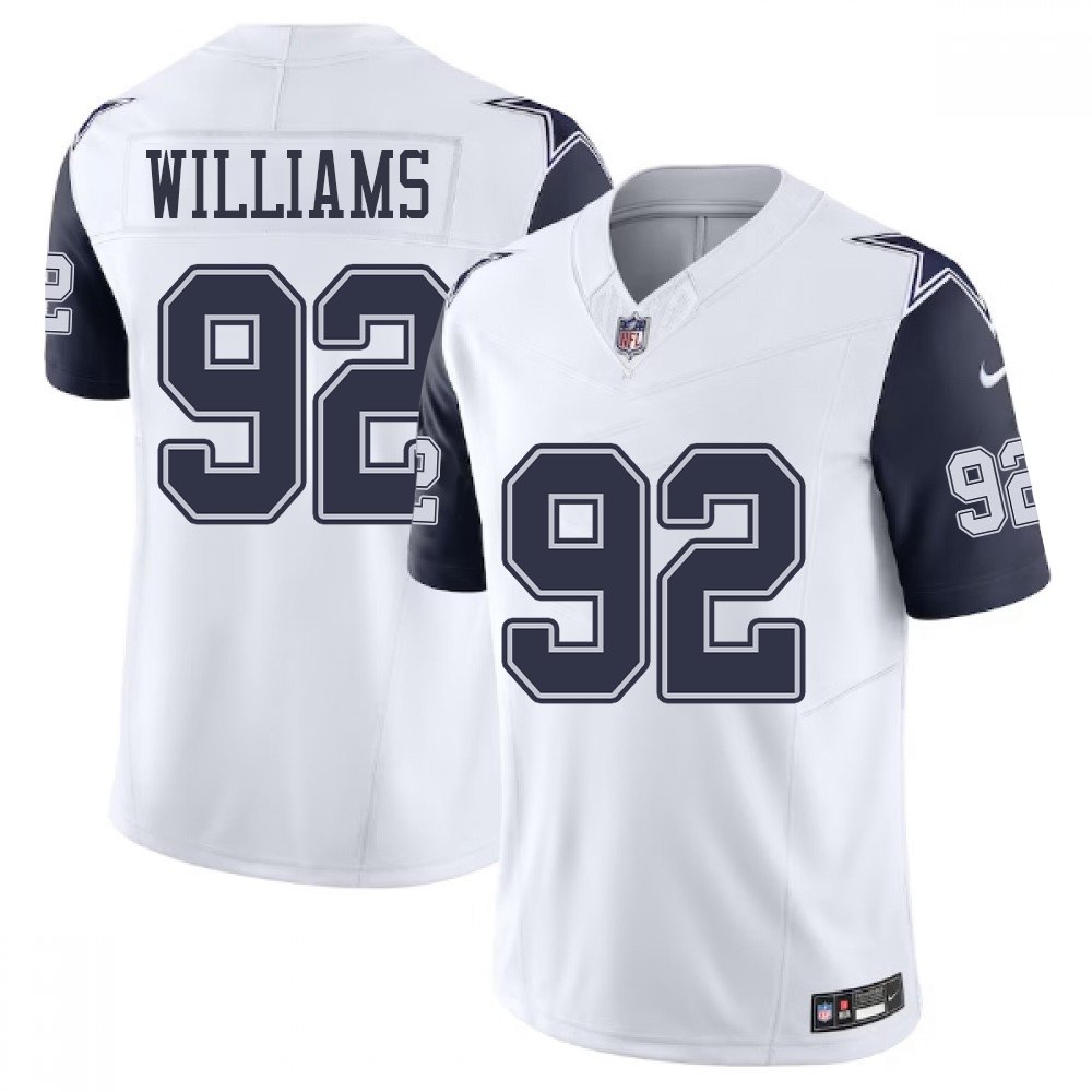 Youth Dallas Cowboys #92 Quinnen Williams Esch White Color Rush Vapor Limited Stitched Jersey