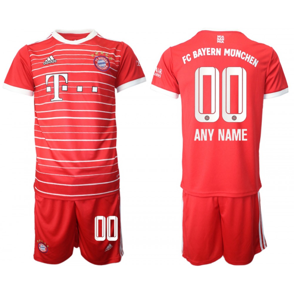 Men’s FC Bayern Munchen Custom 22/23 Red Home Soccer Jersey Suit