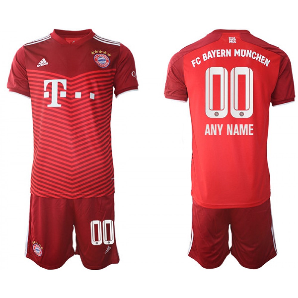 Men’s FC Bayern Munchen Custom Red Home Soccer Jersey Suit