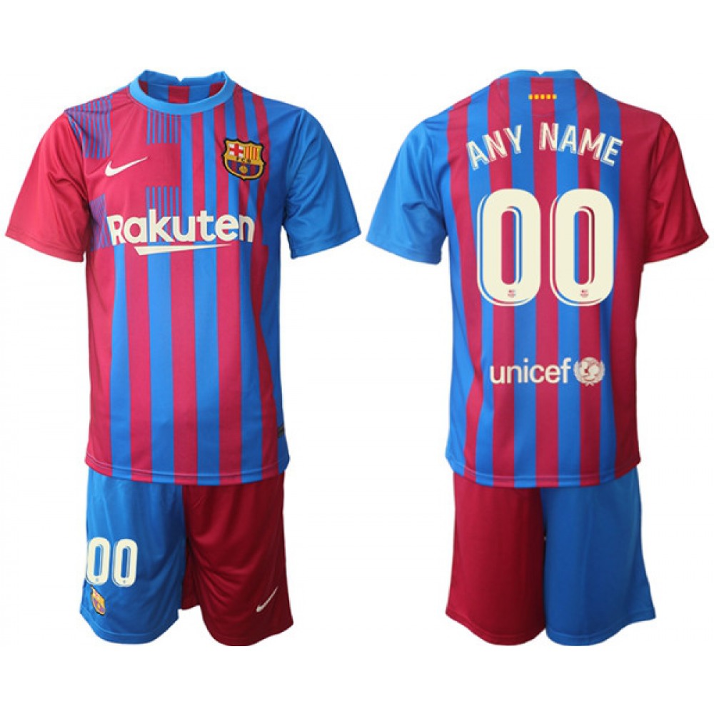 Men’s Barcelona Custom Home Soccer Jersey Suit