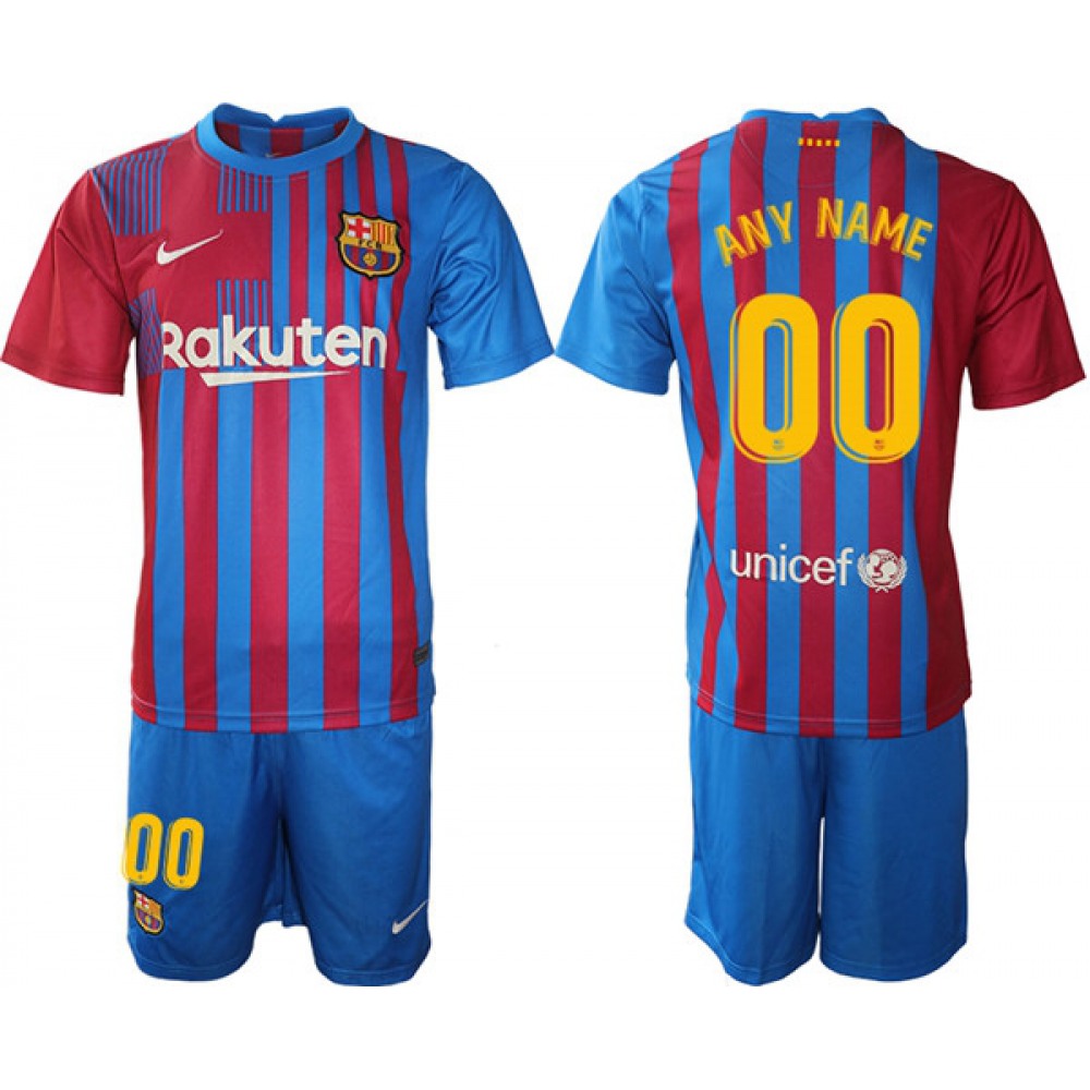 Men’s Barcelona Custom Home Soccer Jersey Suit