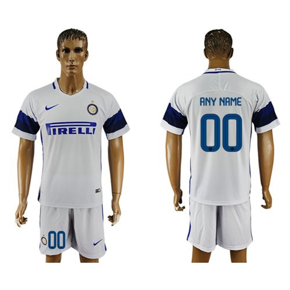 Inter Milan Personalized White Away Soccer Club Jersey