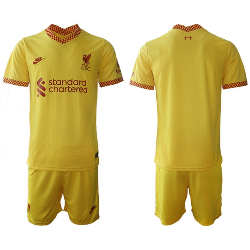 Men’s Liverpool 2021/22 Yellow Away Jersey Suit