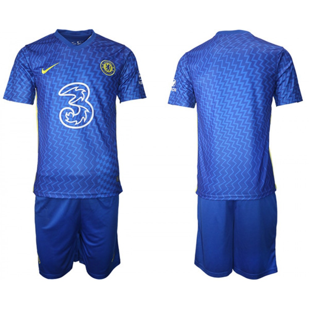 Men’s Chelsea 2021/22 Blue Home Soccer Jersey Suit