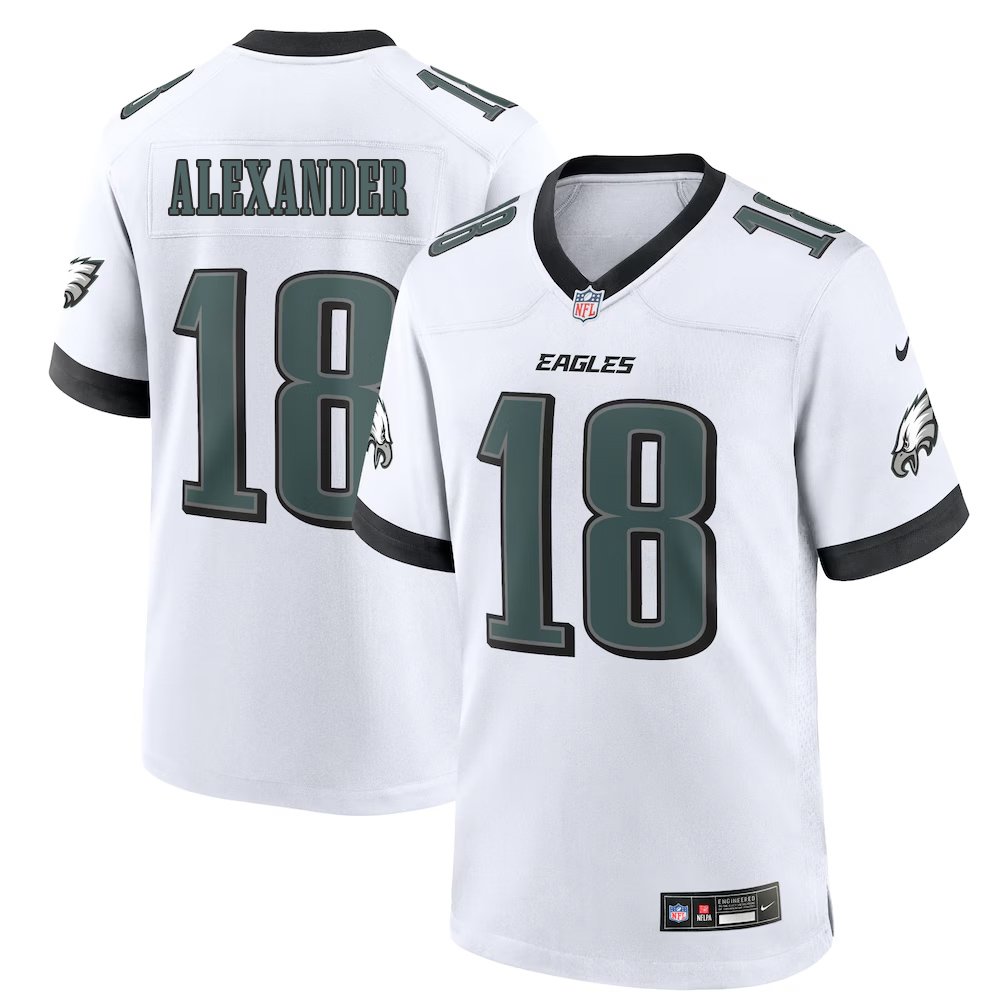 Men’s Philadelphia Eagles #18 Jaire Alexander White Game Jersey