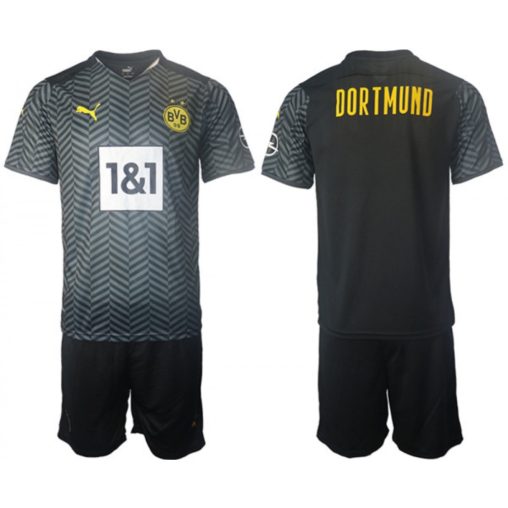 Men’s Borussia Dortmund Black Away Soccer Jersey Suit