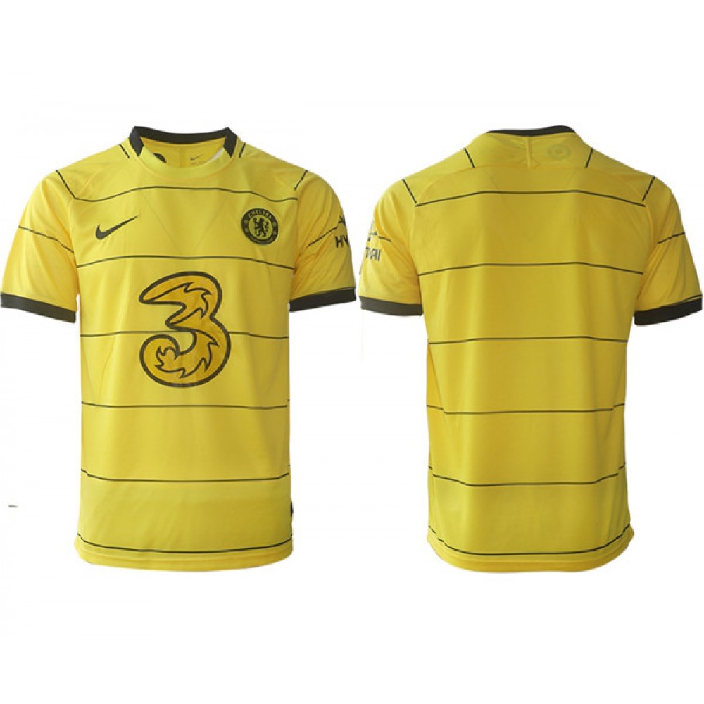 Men’s Chelsea 2021/22 Yellow Away Soccer Jersey