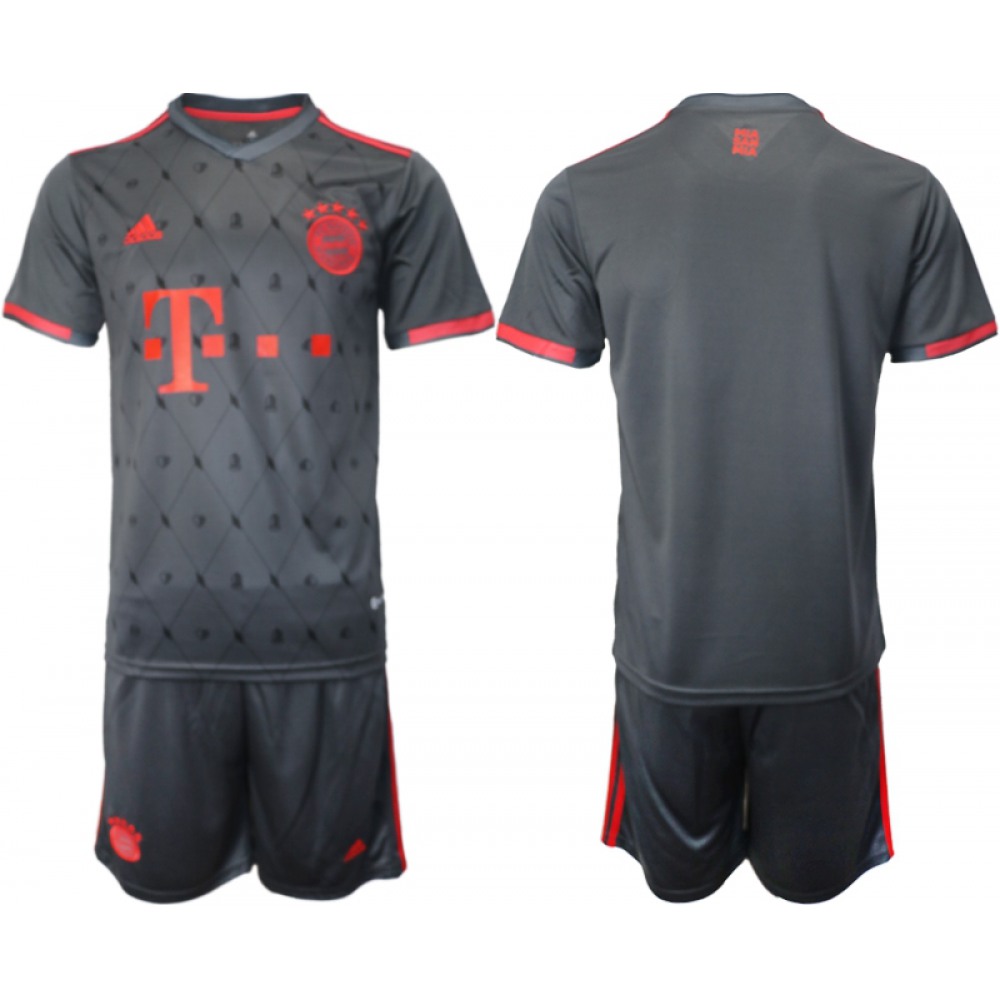 Men’s FC Bayern Munchen Blank 22/23 Black Away Soccer Jersey Suit