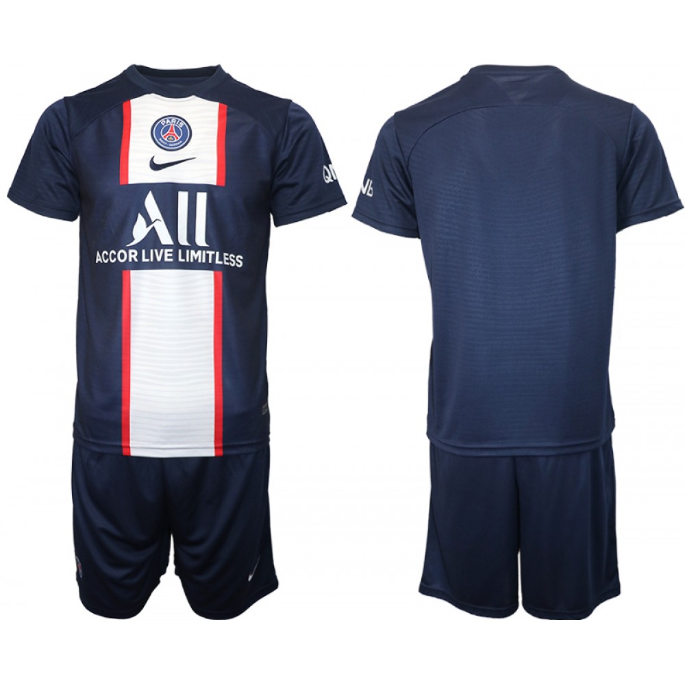Men’s Paris Saint-Germain Blank 2023 Navy Home Soccer Jersey Suit