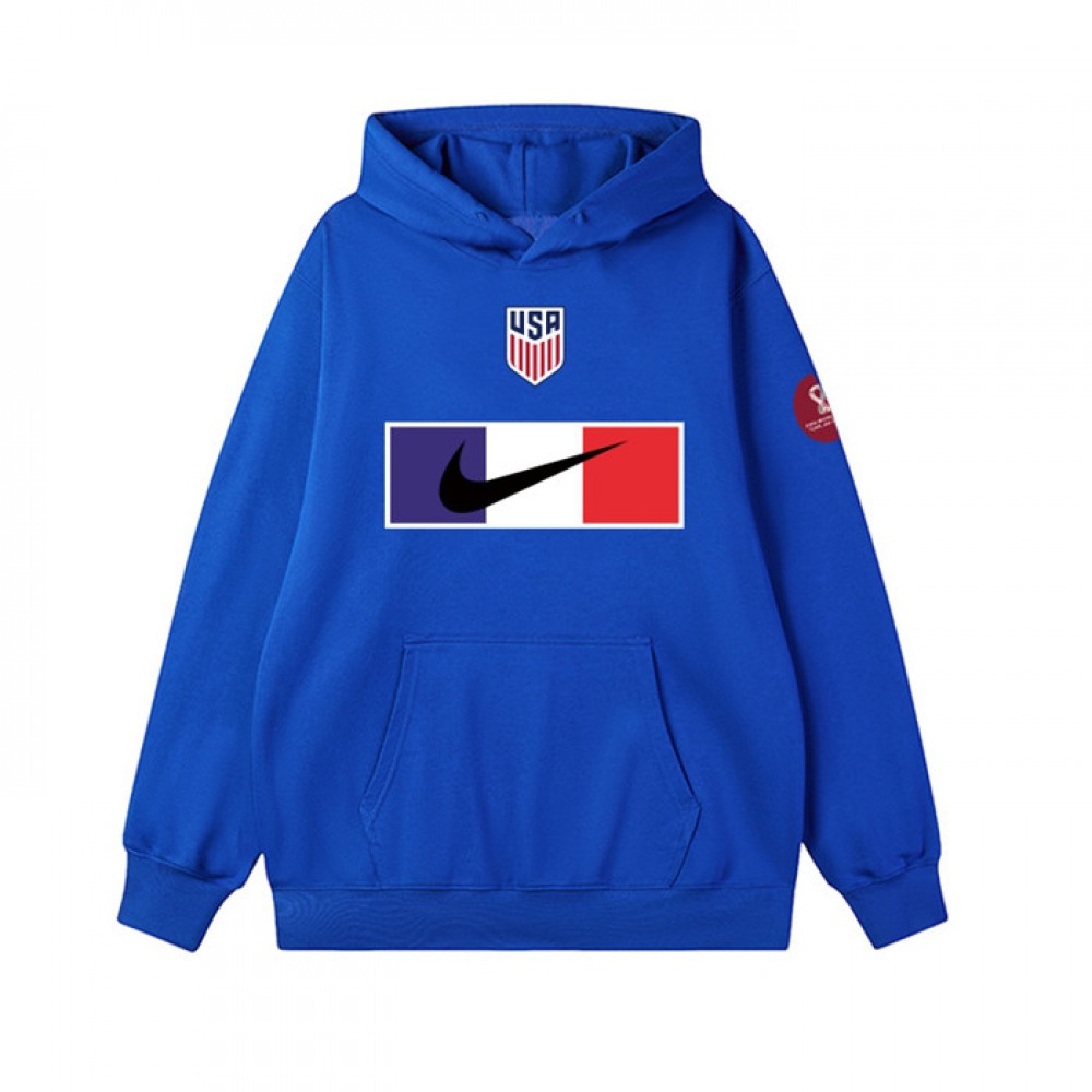 Men’s American World Cup Soccer Hoodie Royal 001