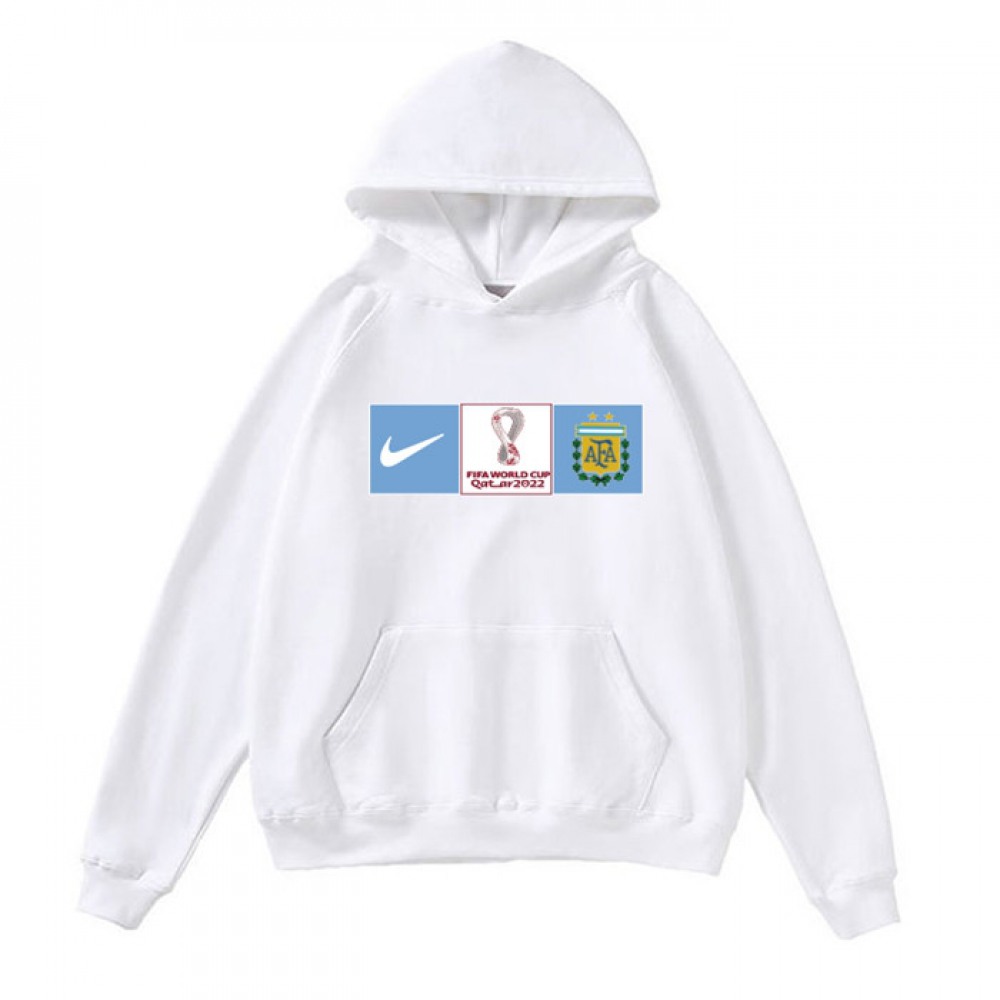 Men’s Argentina World Cup Soccer Hoodie White
