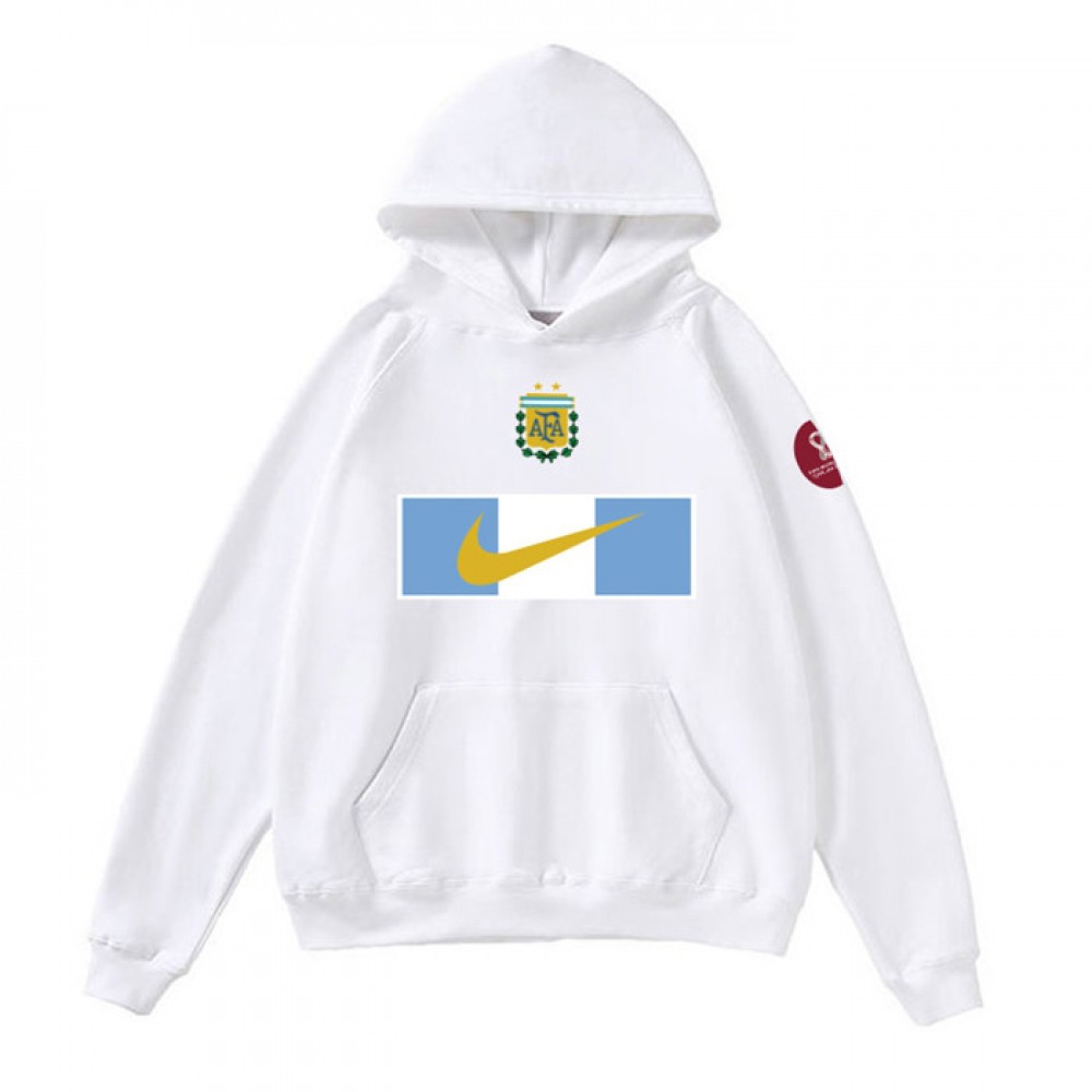 Men’s Argentina World Cup Soccer Hoodie White 002