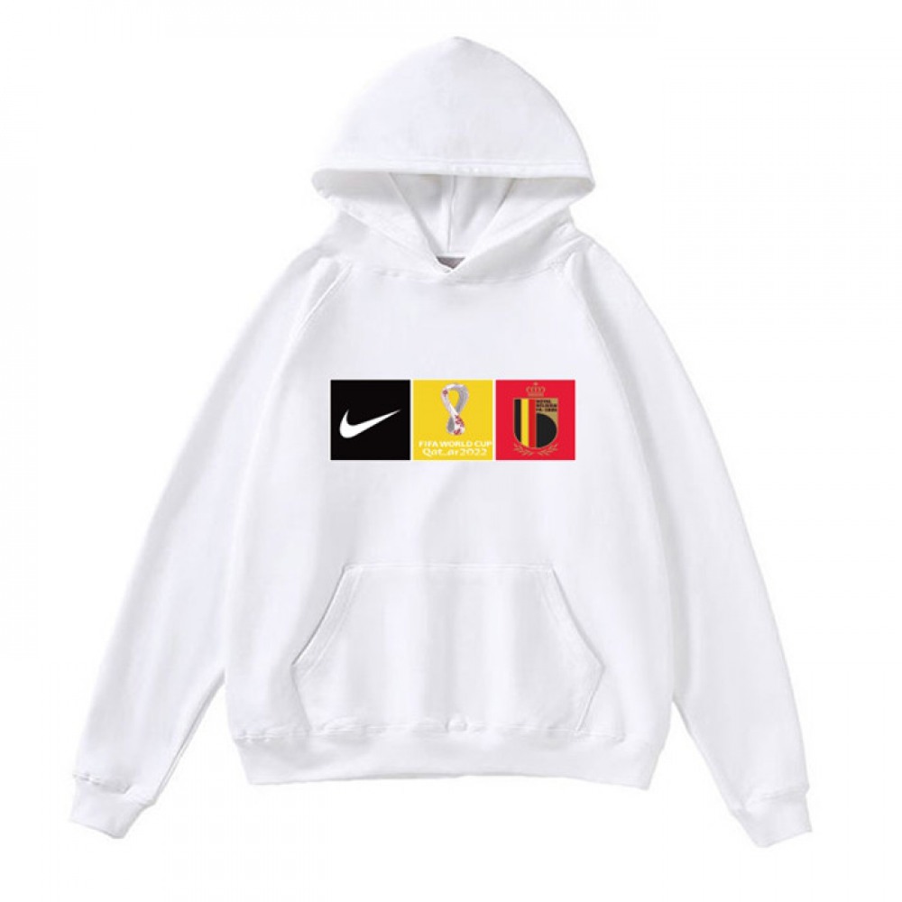 Men’s Belgium World Cup Soccer Hoodie White