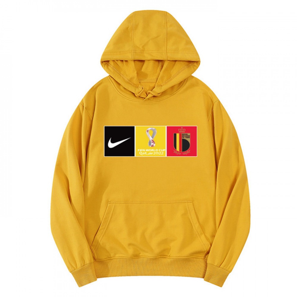 Men’s Belgium World Cup Soccer Hoodie Yellow
