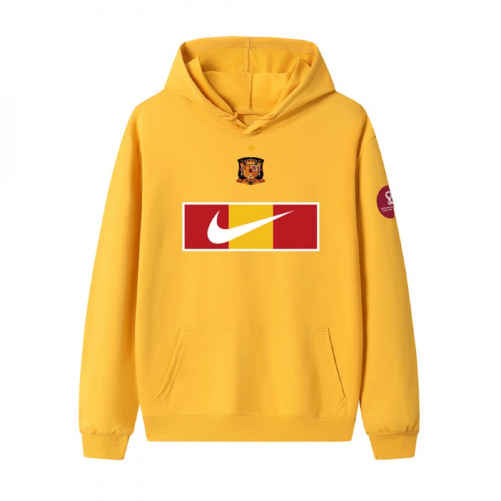 Men’s Spain World Cup Soccer Hoodie Yellow 001