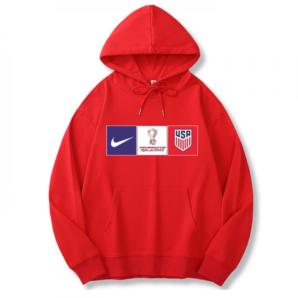 Men’s American World Cup Soccer Hoodie Red