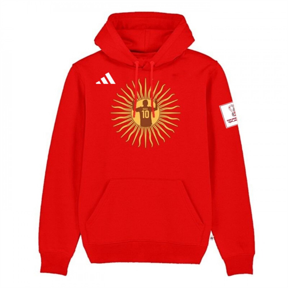 Men’s Argentina FIFA World Cup Soccer Red Hoodie