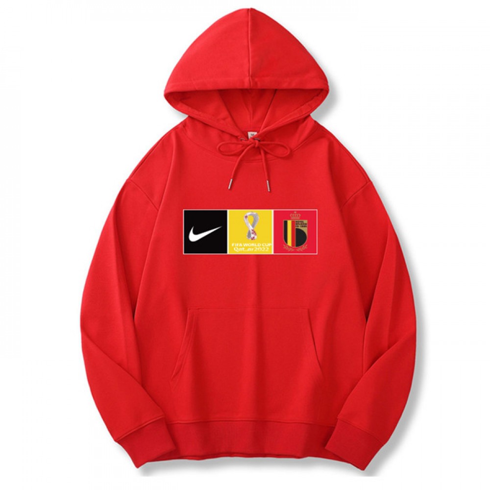 Men’s Belgium World Cup Soccer Hoodie Red