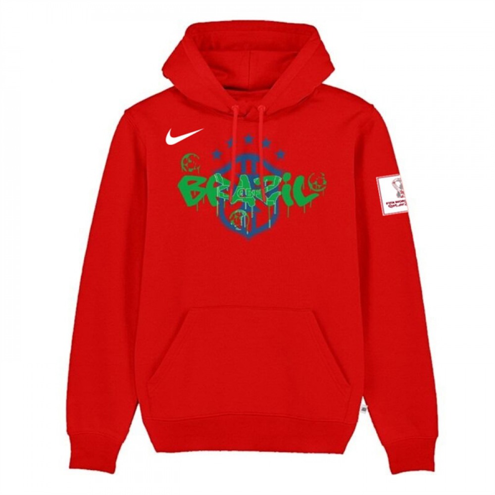 Men’s Brazil FIFA World Cup Soccer Hoodie Red