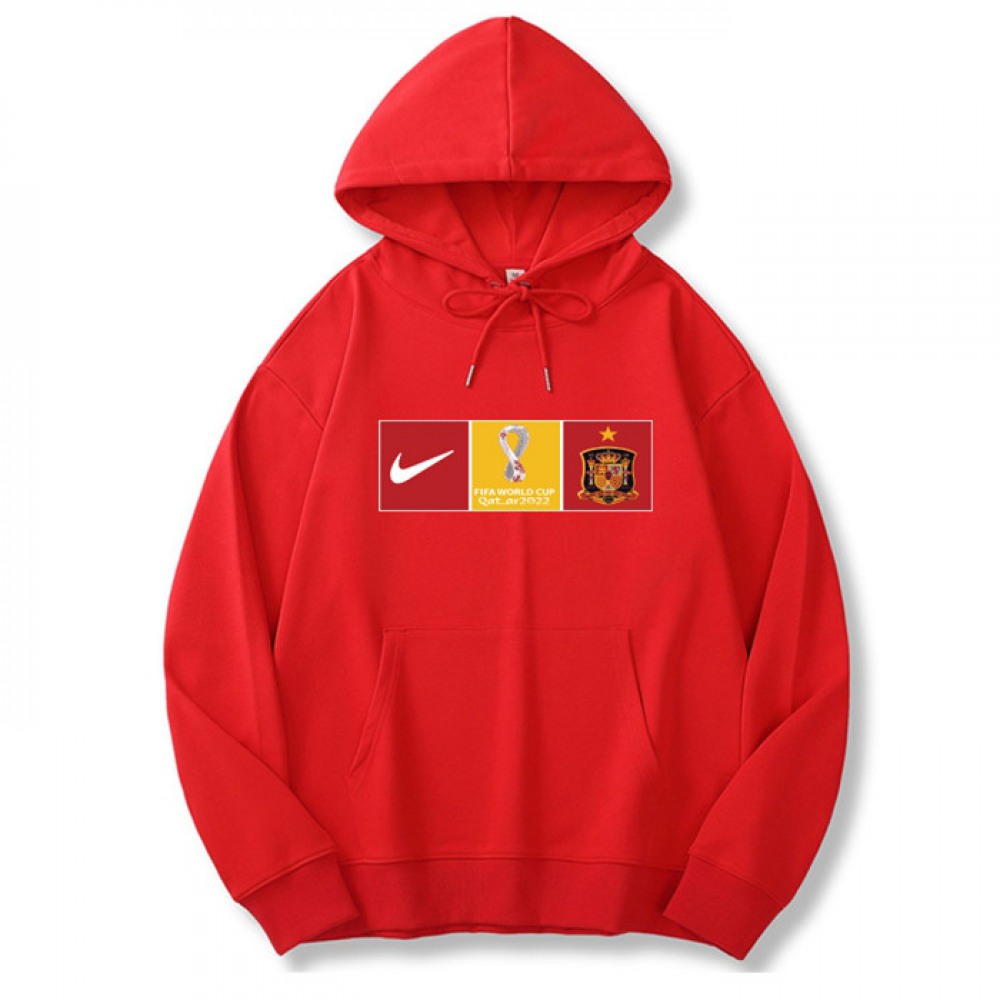 Men’s Spain World Cup Soccer Hoodie Red