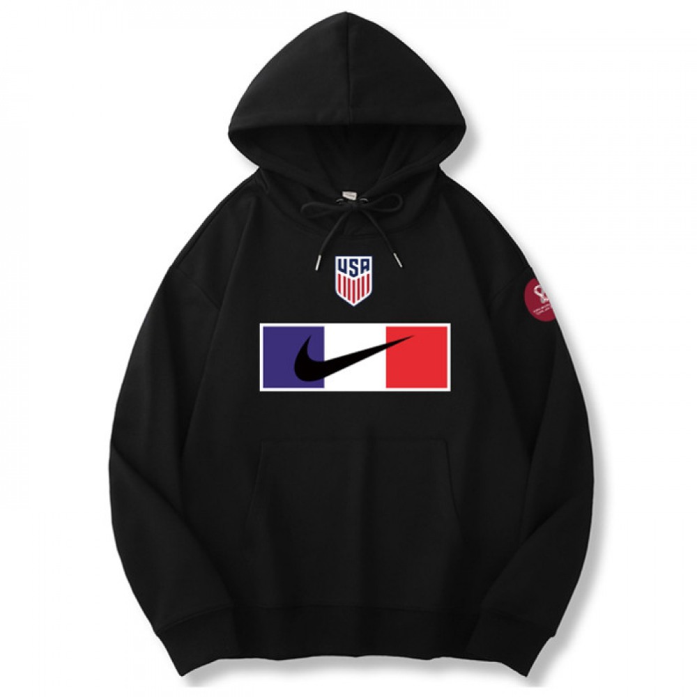 Men’s American World Cup Soccer Hoodie Black 001