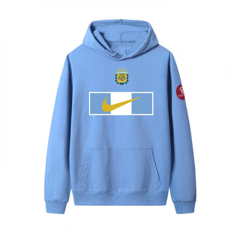 Men’s Argentina World Cup Soccer Hoodie Blue