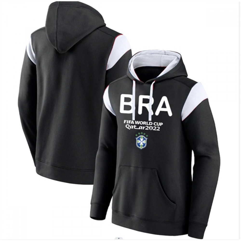 Men’s Brazil Black 2022 FIFA World Cup Soccer Hoodie