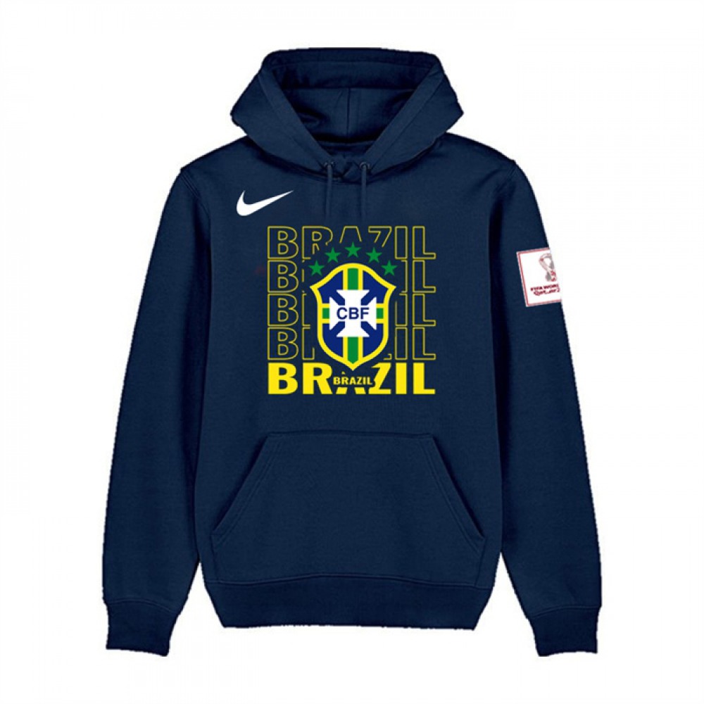 Men’s Brazil FIFA World Cup Soccer Hoodie Black