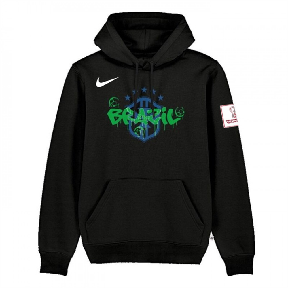 Men’s Brazil FIFA World Cup Soccer Hoodie Black