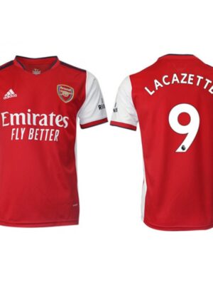 Arsenal F.C #9 Lacazette Red Home Soccer Jersey
