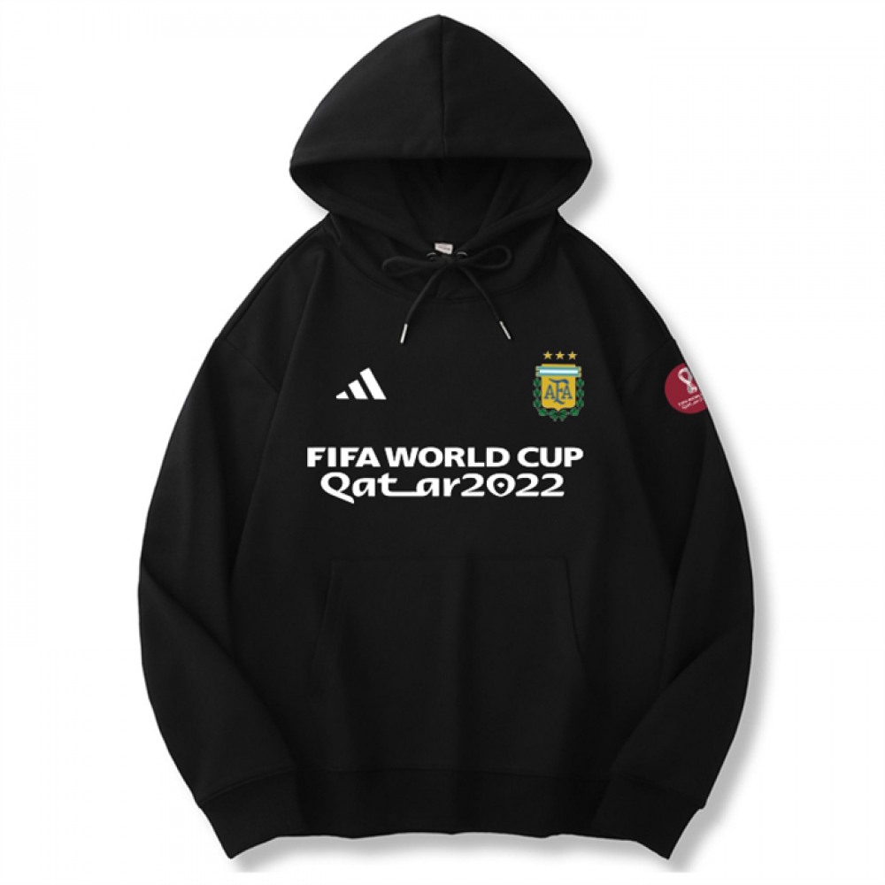 Men’s Argentina Black 2022 FIFA World Cup Soccer Hoodie