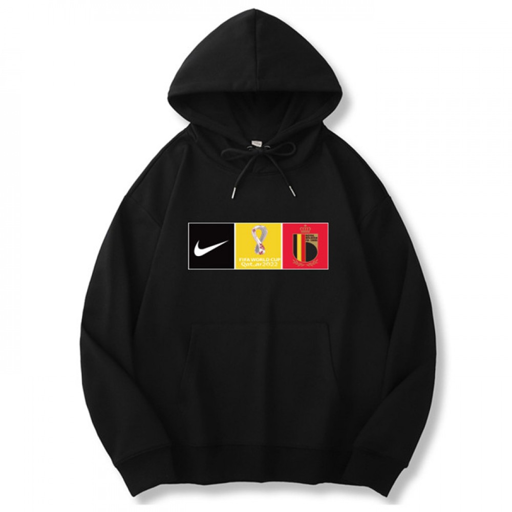 Men’s Belgium World Cup Soccer Hoodie Black